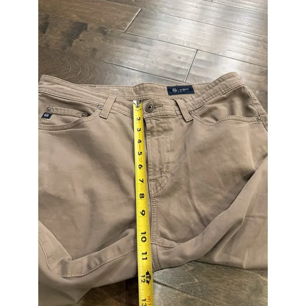 Adriano Goldschmied AG Mens Tan Everett Slim Straight Pants Size 32x32